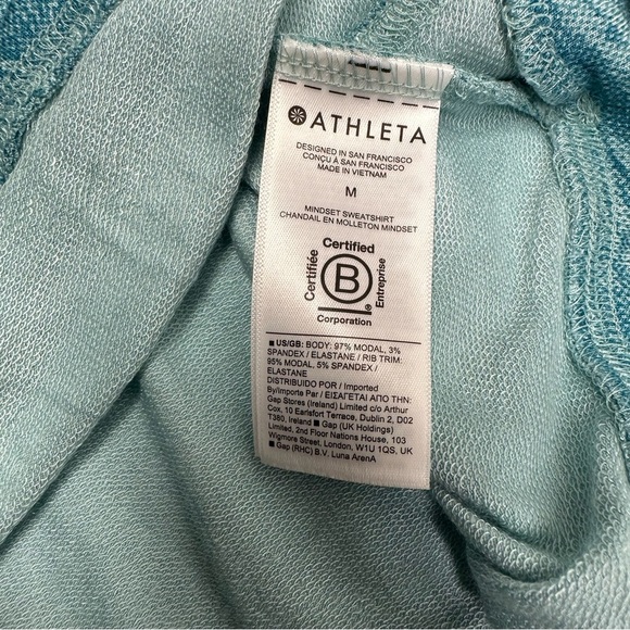 Athleta Women's sweatshirt sumo marble green pullover top size M NWT - Picture 9 of 10